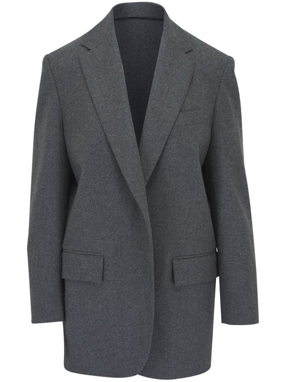 BRUNELLO CUCINELLI WOMEN'S DARK GREY TAILORED BLAZER