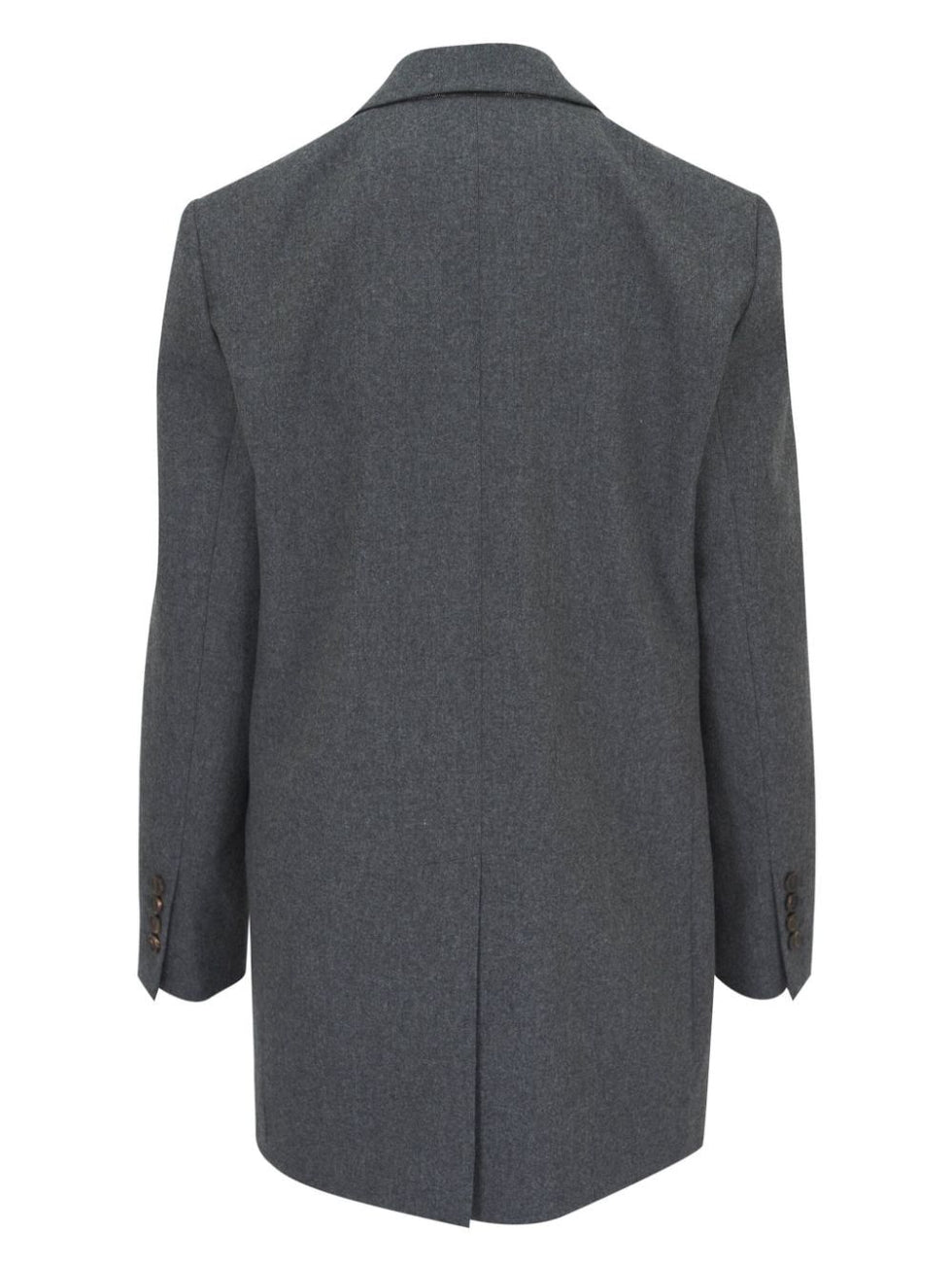 BRUNELLO CUCINELLI WOMEN'S DARK GREY TAILORED BLAZER