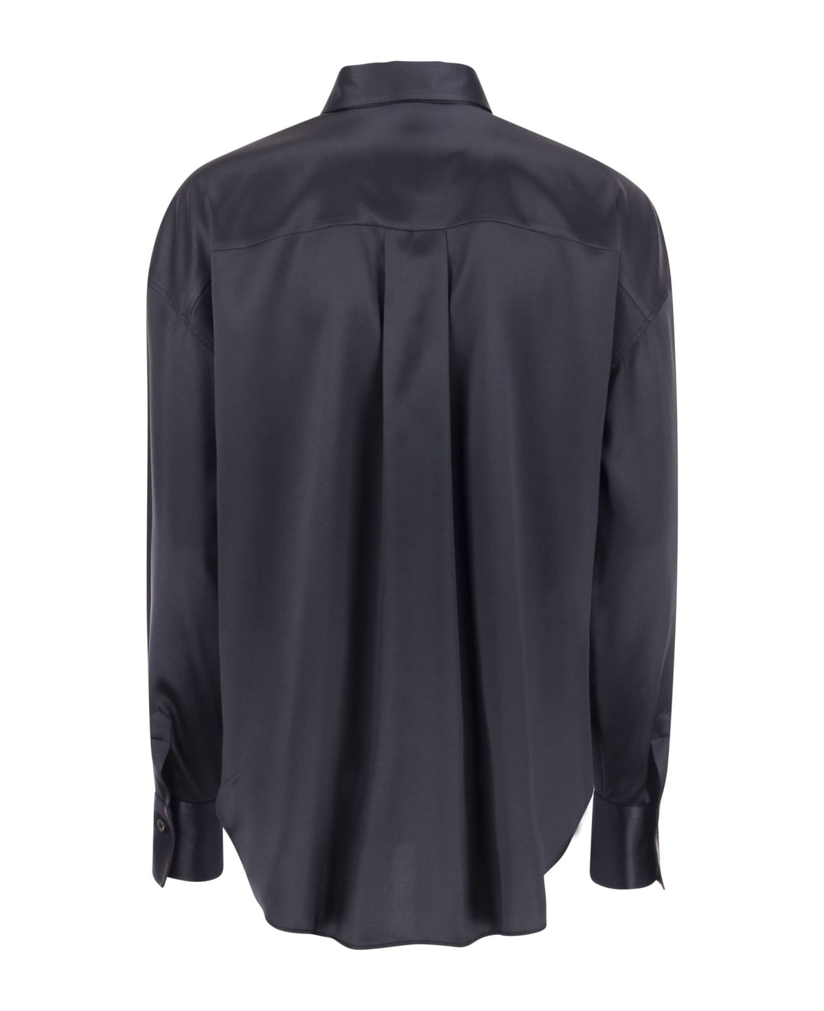 BRUNELLO CUCINELLI WOMEN'S NIGHT SKY SILK SHIRT