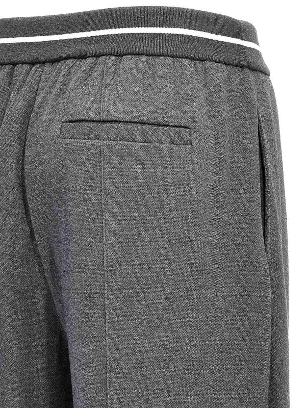 BRUNELLO CUCINELLI WOMEN'S LEAD COTTON BLEND WIDE LEG TROUSERS