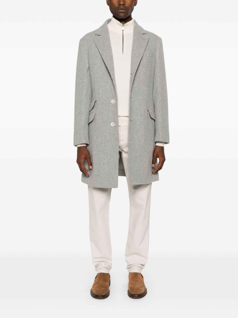 BRUNELLO CUCINELLI MEN'S MARBLE COTTON STRAIGHT LEG PANTS