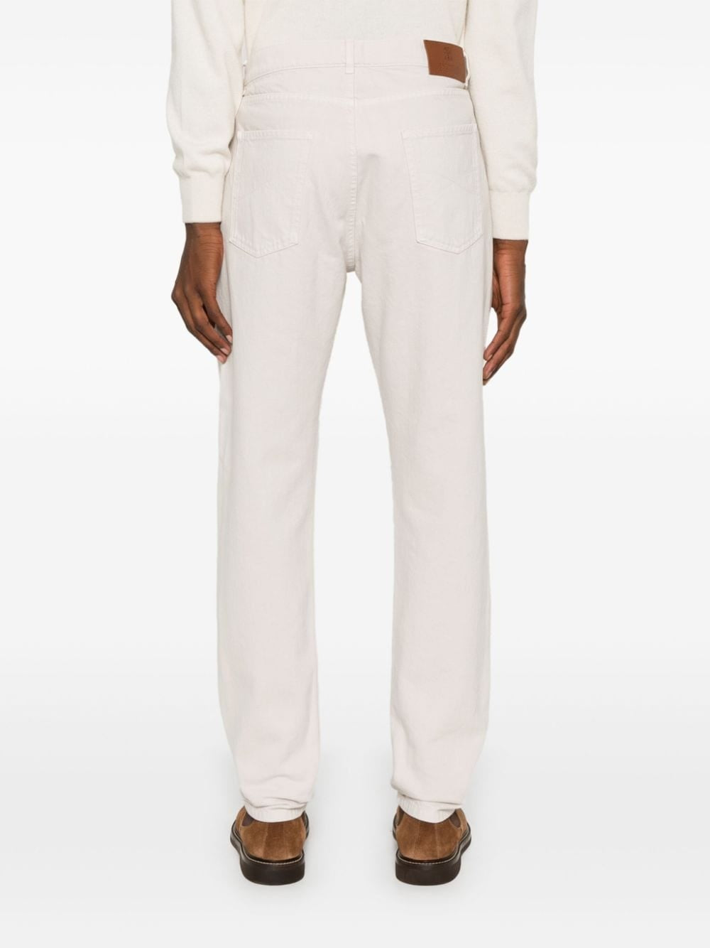 BRUNELLO CUCINELLI MEN'S MARBLE COTTON STRAIGHT LEG PANTS