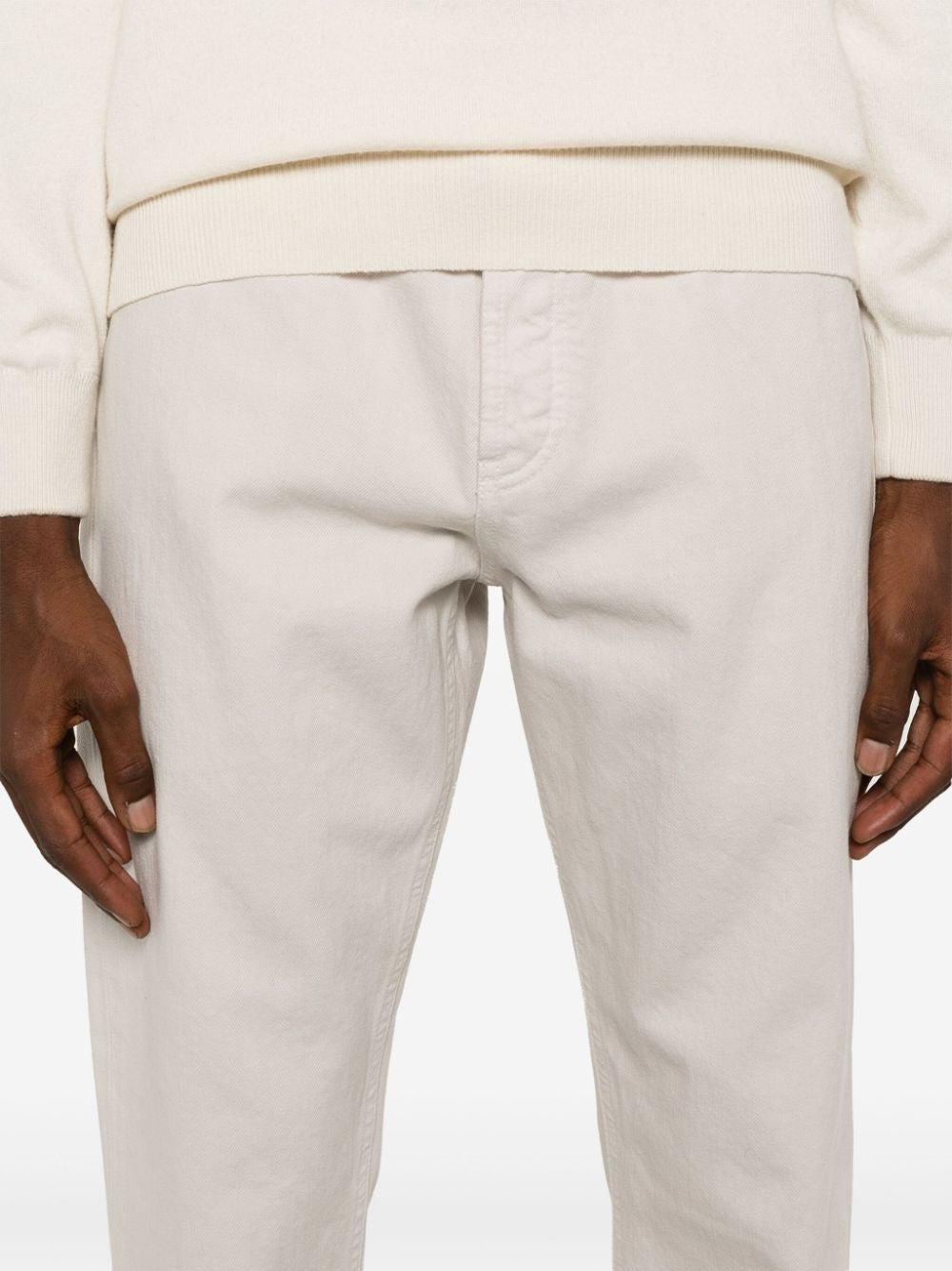 BRUNELLO CUCINELLI MEN'S MARBLE COTTON STRAIGHT LEG PANTS