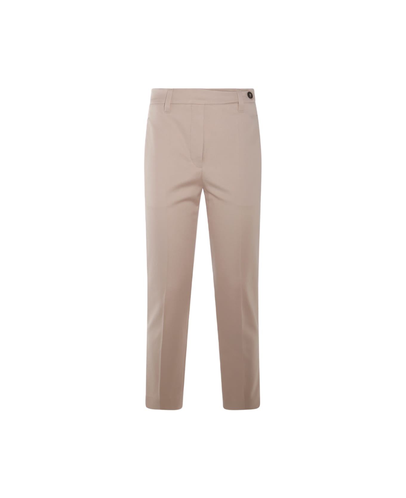 BRUNELLO CUCINELLI WOMEN'S SAND TAILORED CROPPED TROUSERS