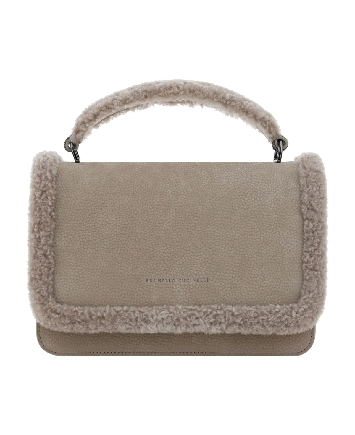 BRUNELLO CUCINELLI WOMEN'S ROCK SHEARLING TRIMMED BAG