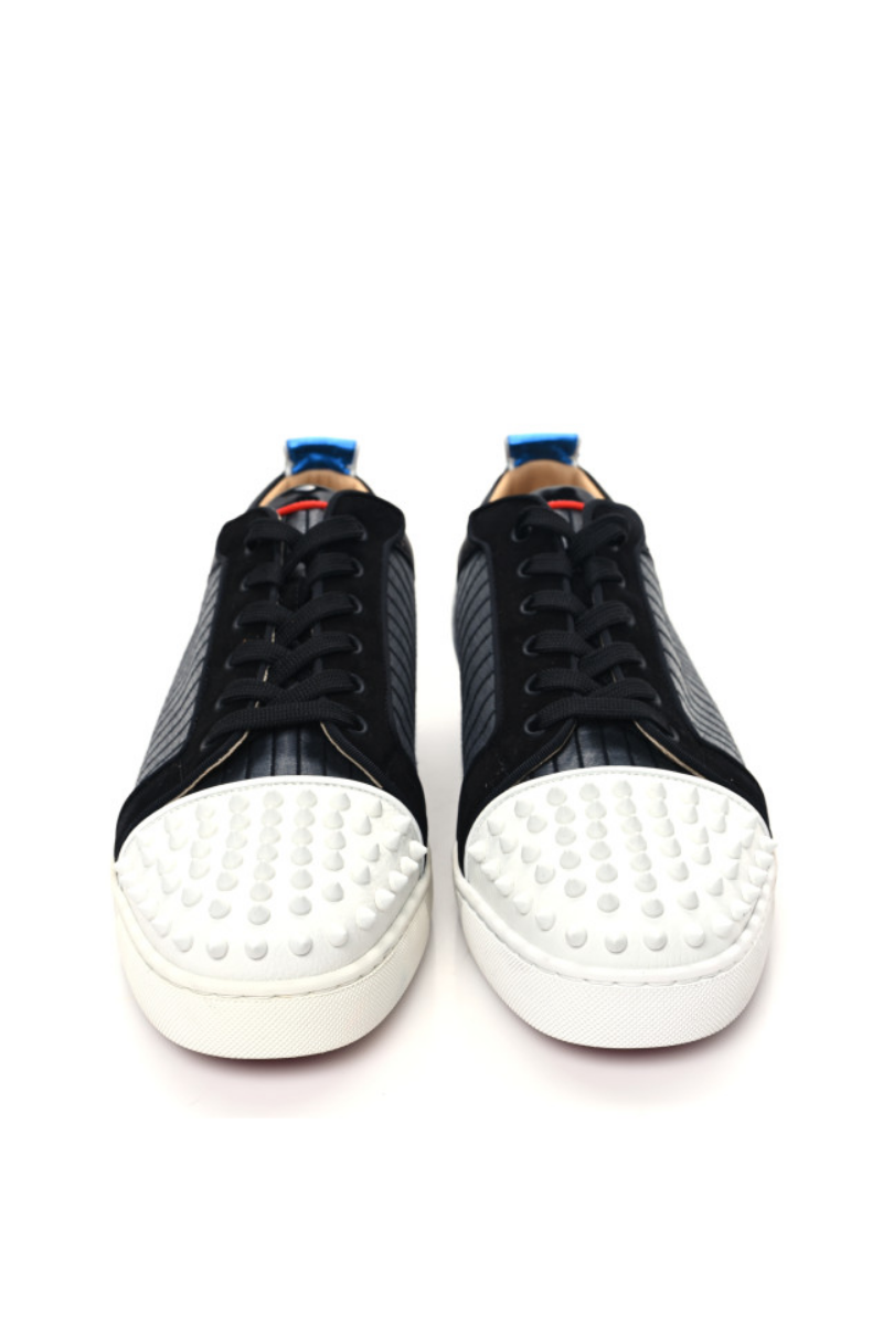 Christian Louboutin Metallic Calfskin Jacquard Mens Sneakers