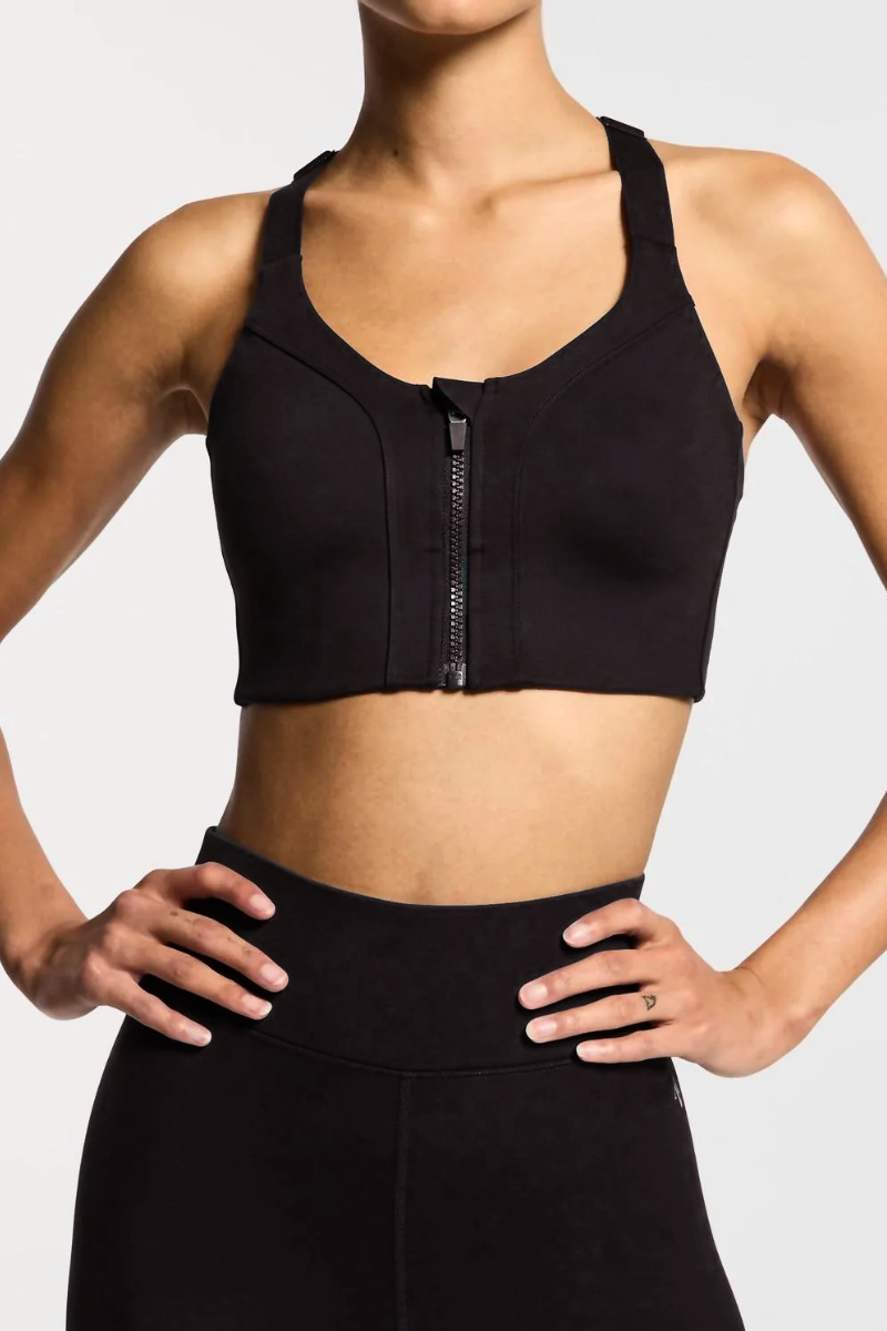 Bandier Zip Front High Black AA202141