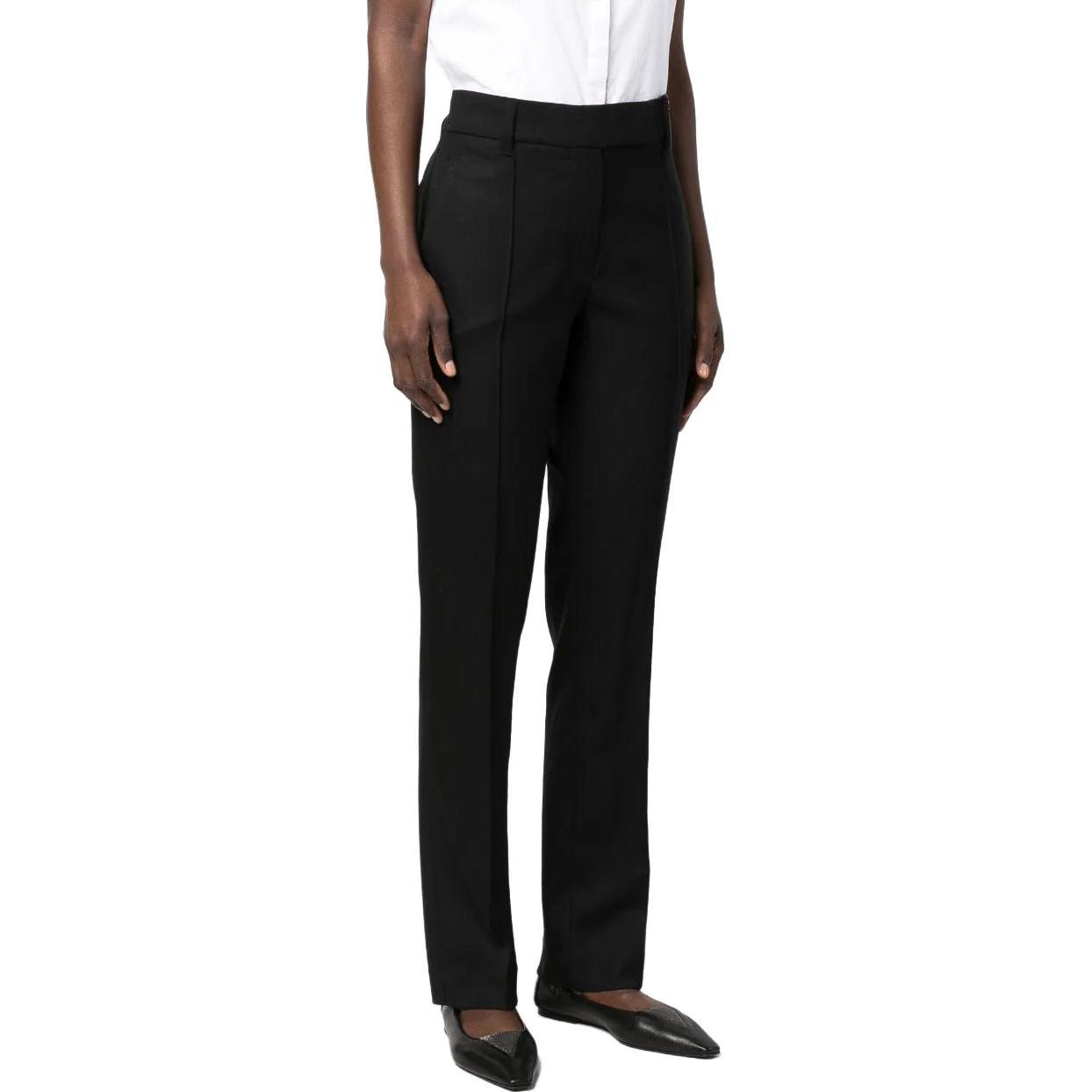 BRUNELLO CUCINELLI WOMEN'S BLACK TAILORED HIGH-WAISTED TROUSERS
