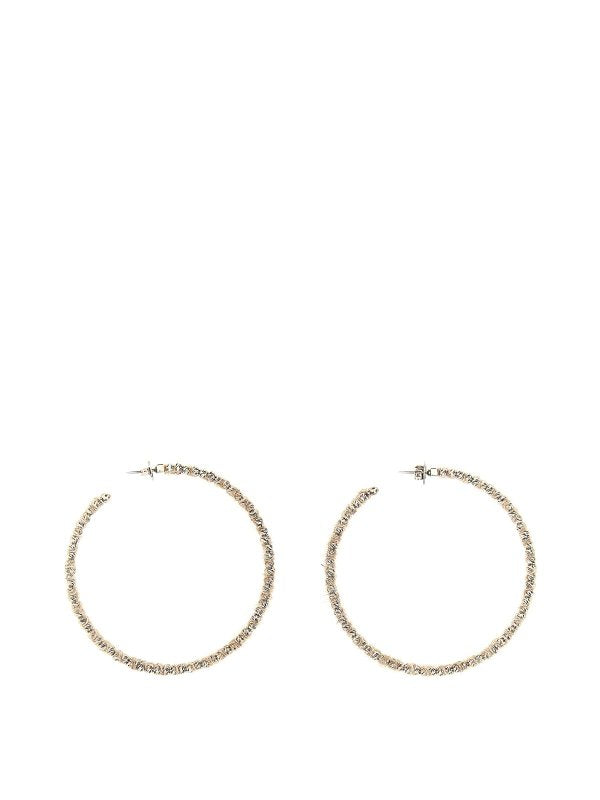 BRUNELLO CUCINELLI WOMEN'S GOLD TWISTED HOOP EARRINGS