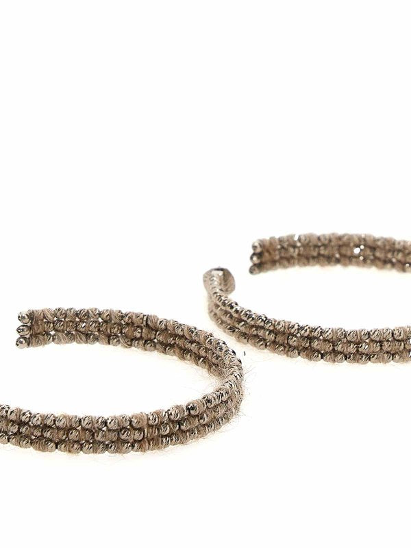 BRUNELLO CUCINELLI WOMEN'S GOLD TWISTED HOOP EARRINGS