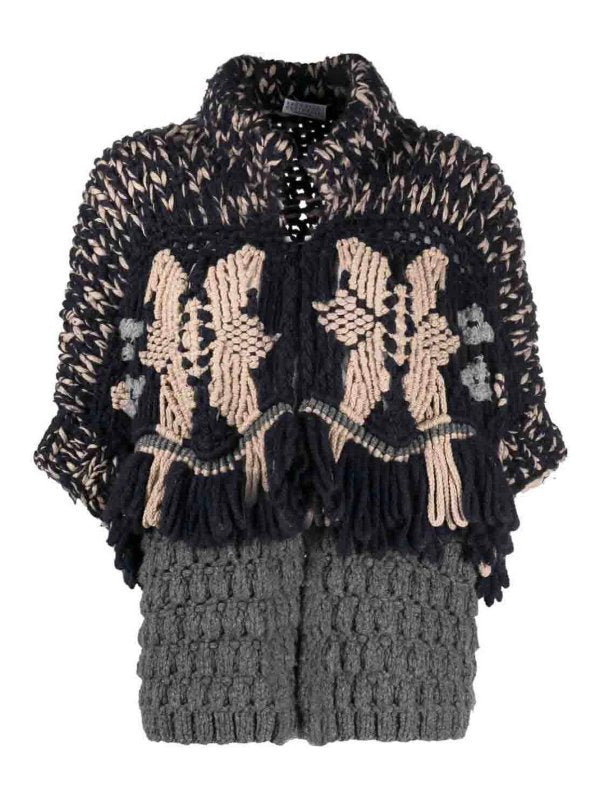 BRUNELLO CUCINELLI WOMEN'S MULTICOLOR CHUNKY KNIT SWEATER