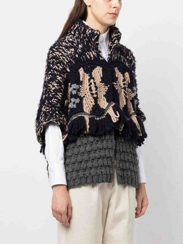 BRUNELLO CUCINELLI WOMEN'S MULTICOLOR CHUNKY KNIT SWEATER