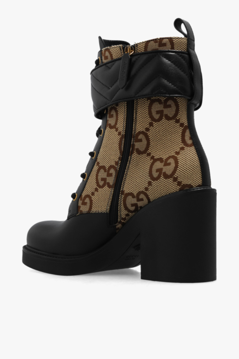 Gucci Marmont Black Leather Boots