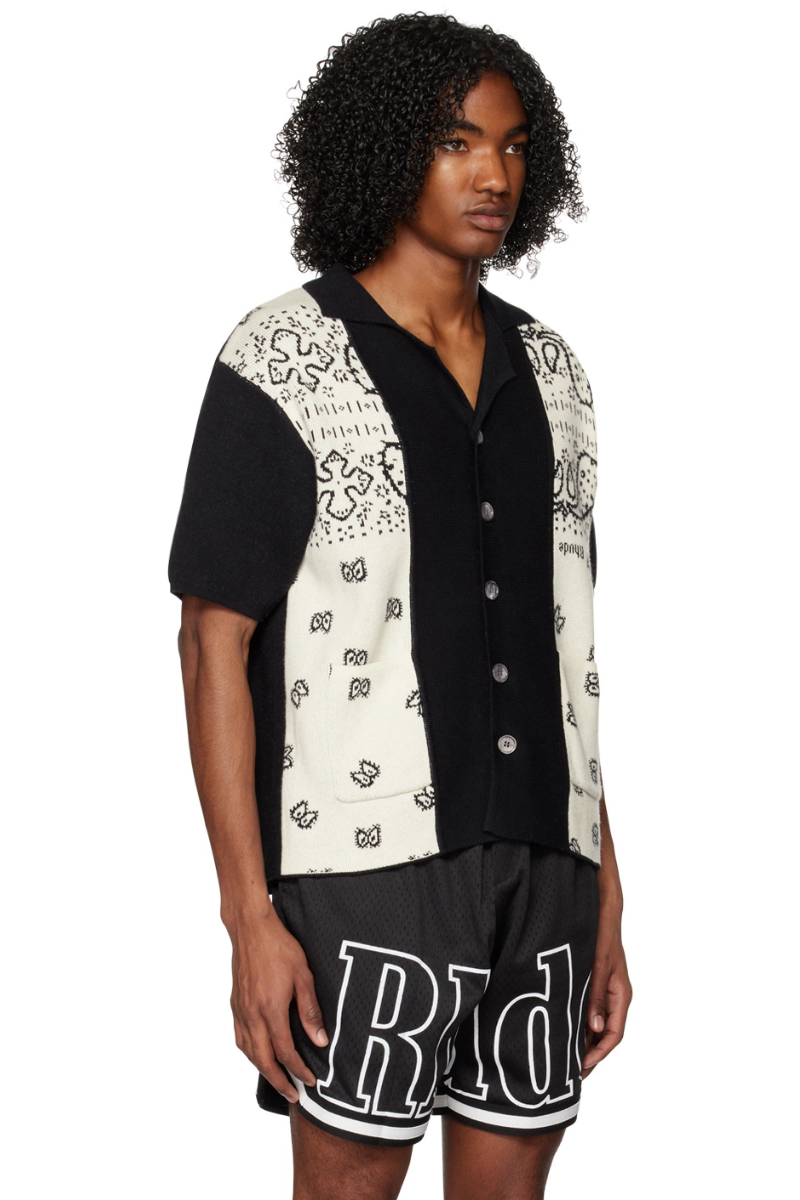 Rhude Black &White Banco Shirt