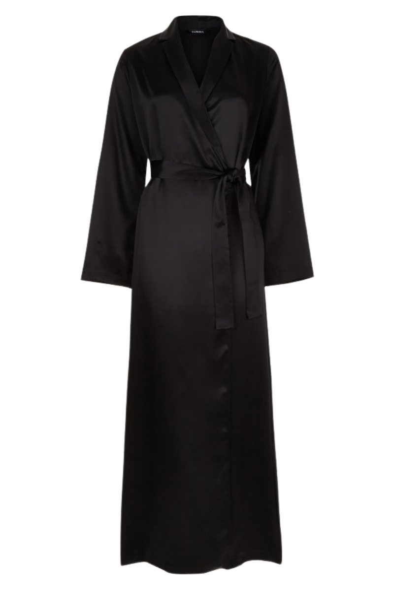 La Perla Black Silk Long Robe