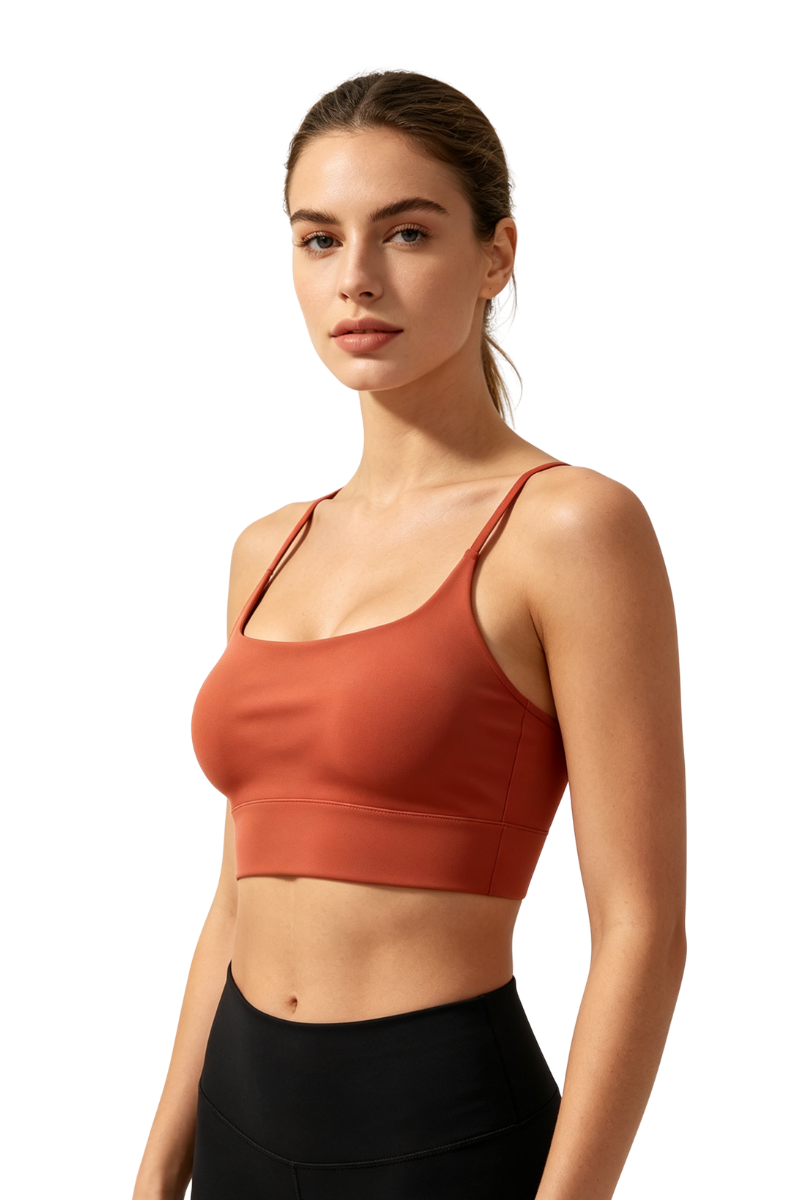 Bandier Bonded Low Impact Bra Mineral Red LOK00238