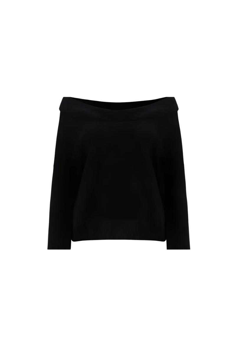 Valentino Solid-Color Ribbed Sweater Nero 2B3KC43D7QE_0NO