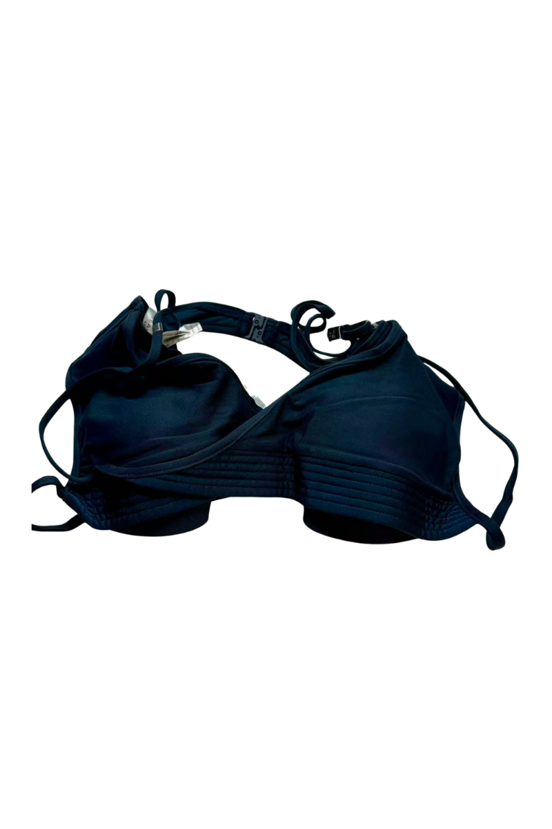 Seafolly Quilted Wrap Front Booster In Indigo