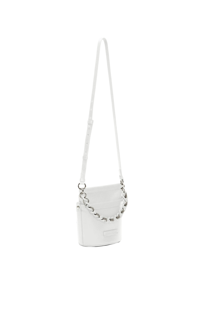 Fabiana Filippi Leather Bucket Handbag White BGD273A783