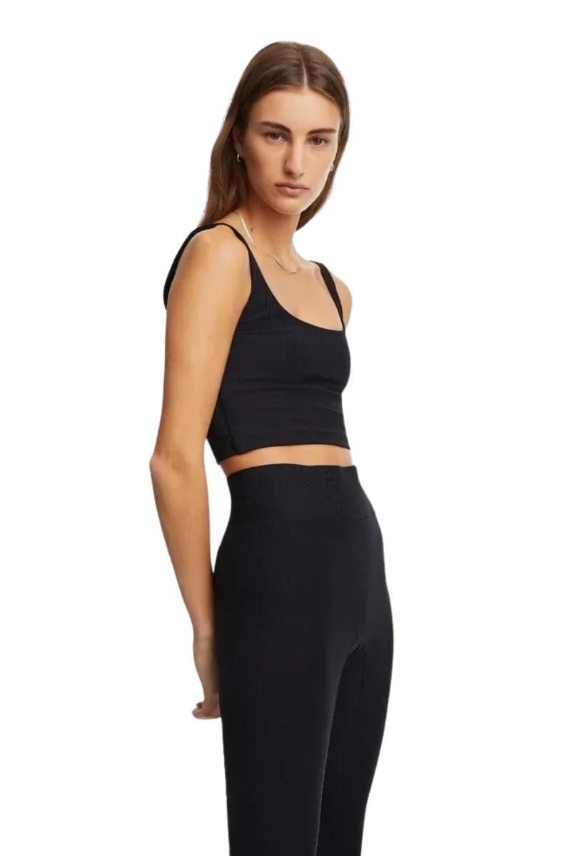 Bandier Rib Tempo Crop Black AA202187