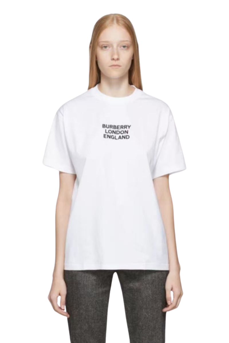 Burberry White Carrick T-Shirt