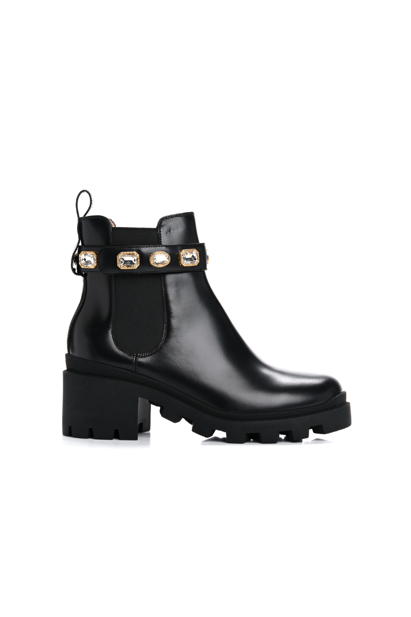 Gucci Crystal-Trimmed Boots