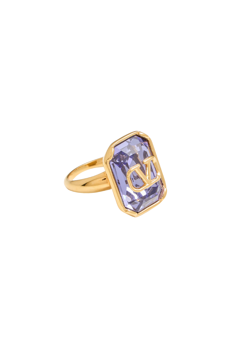 Valentino Garavani
Vlogo Gold-Tone Purple Crystal Ring