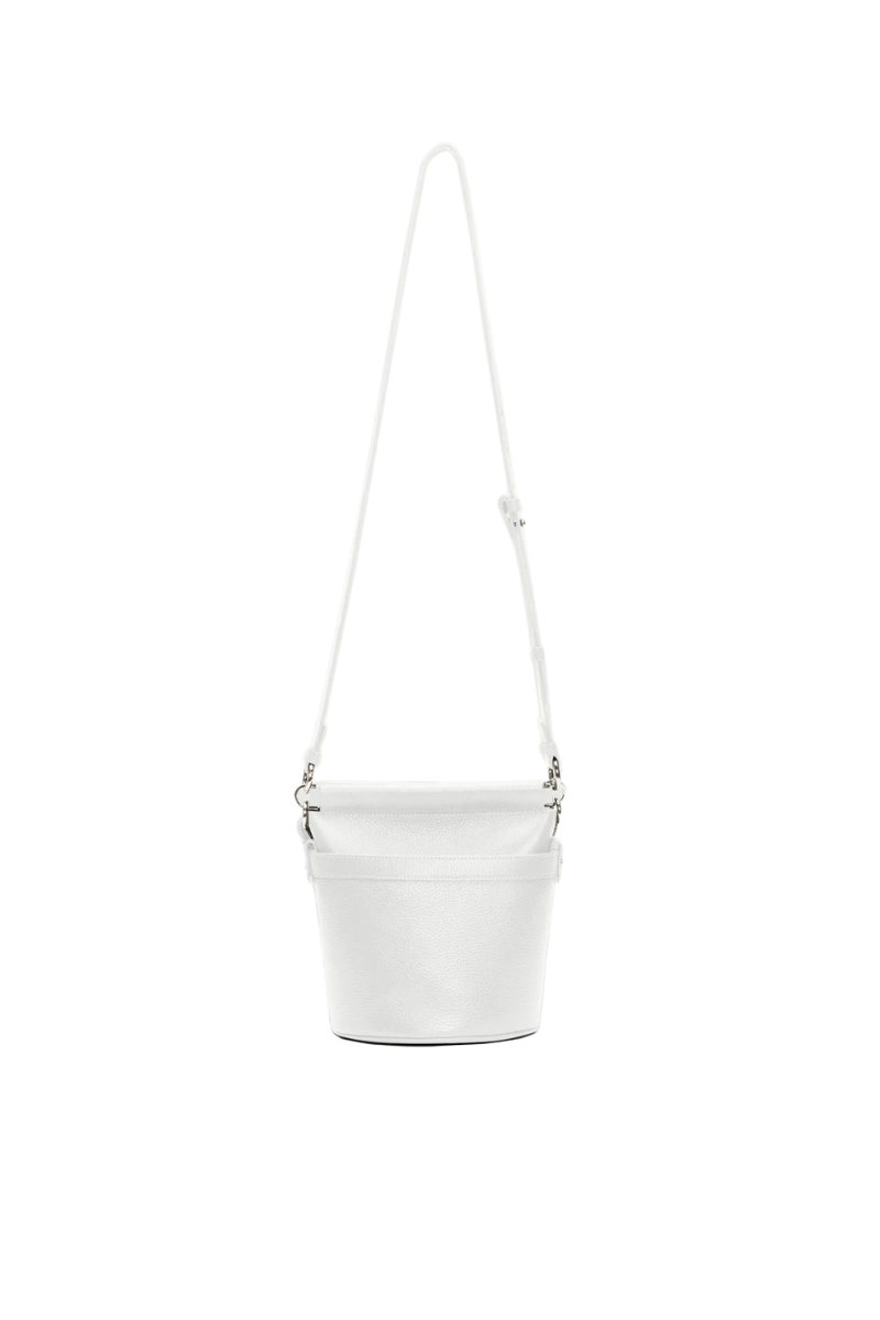 Fabiana Filippi Leather Bucket Handbag White BGD273A783