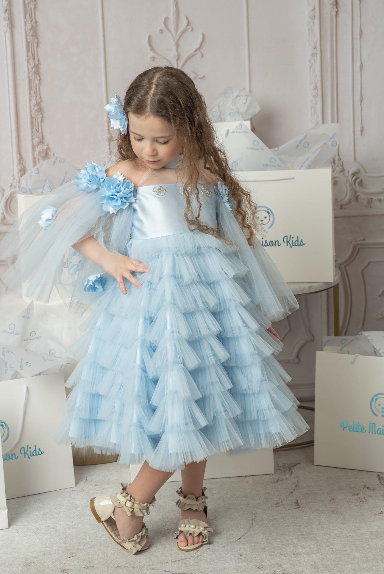 Alaska Baby Blue Tulle Dress - Petite Maison Kids