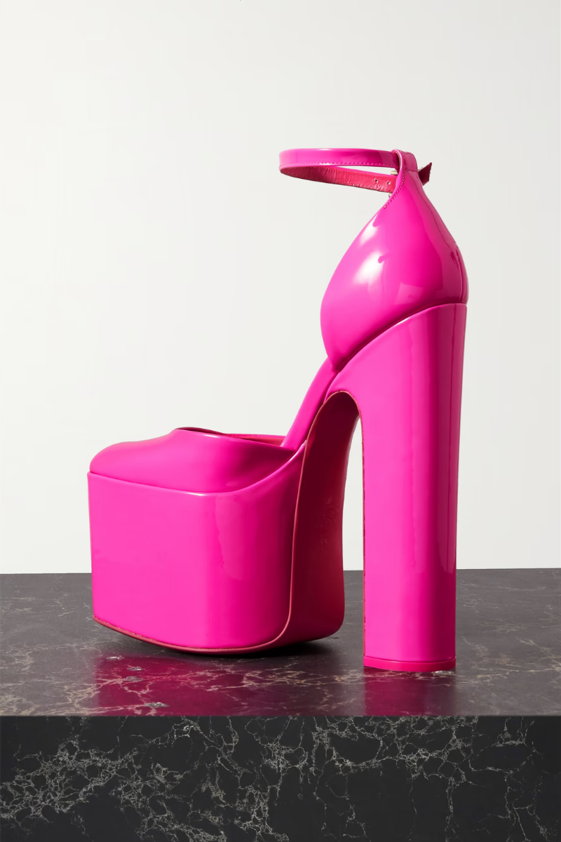 Valentino Garavani Tan-Go 155mm Platform Pumps In Pink