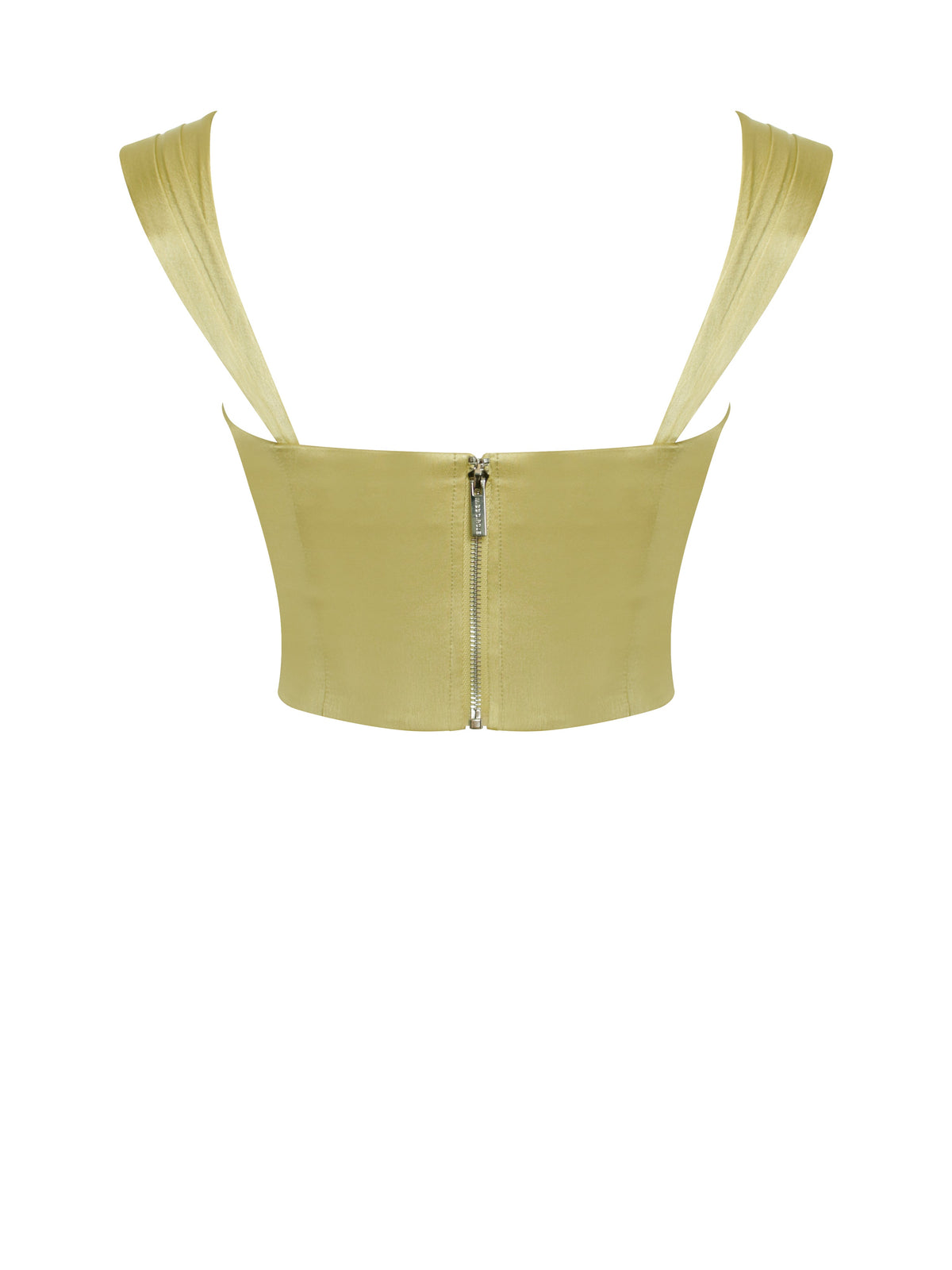 Everly Olive Lace Satin Corset Top (Archive Sale)