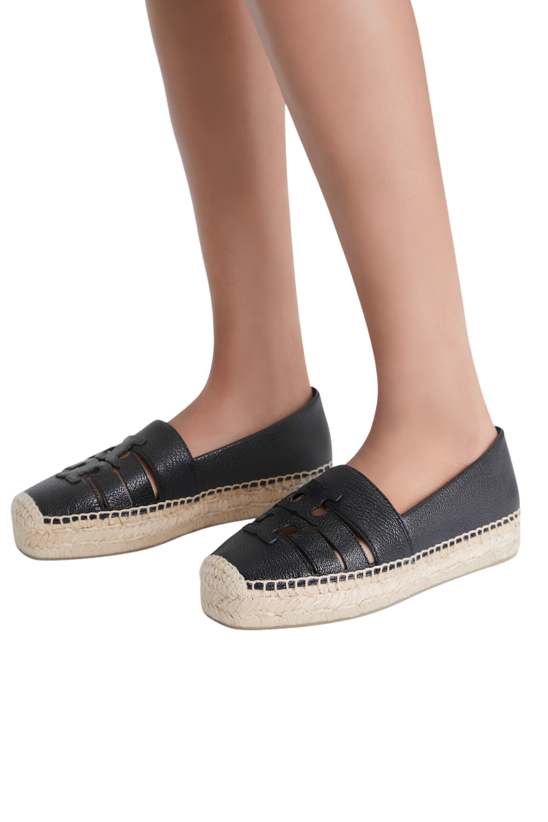Tory Burch Ines Multi Strap Platform Espadrille Perfect Black 167243006