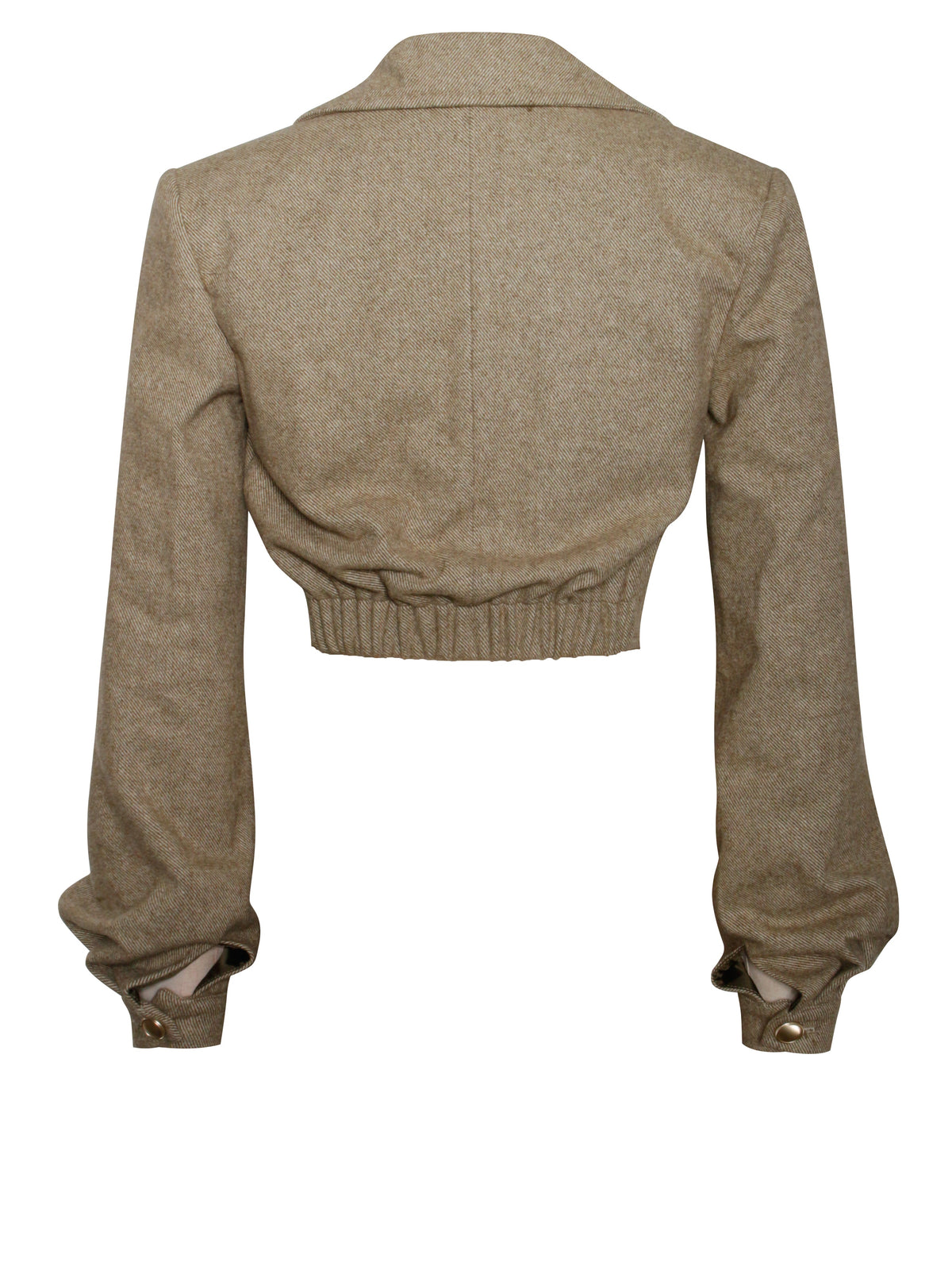 Bailee Vintage Cropped Twill Wool Blend Blazer Jacket (Archive Sale)