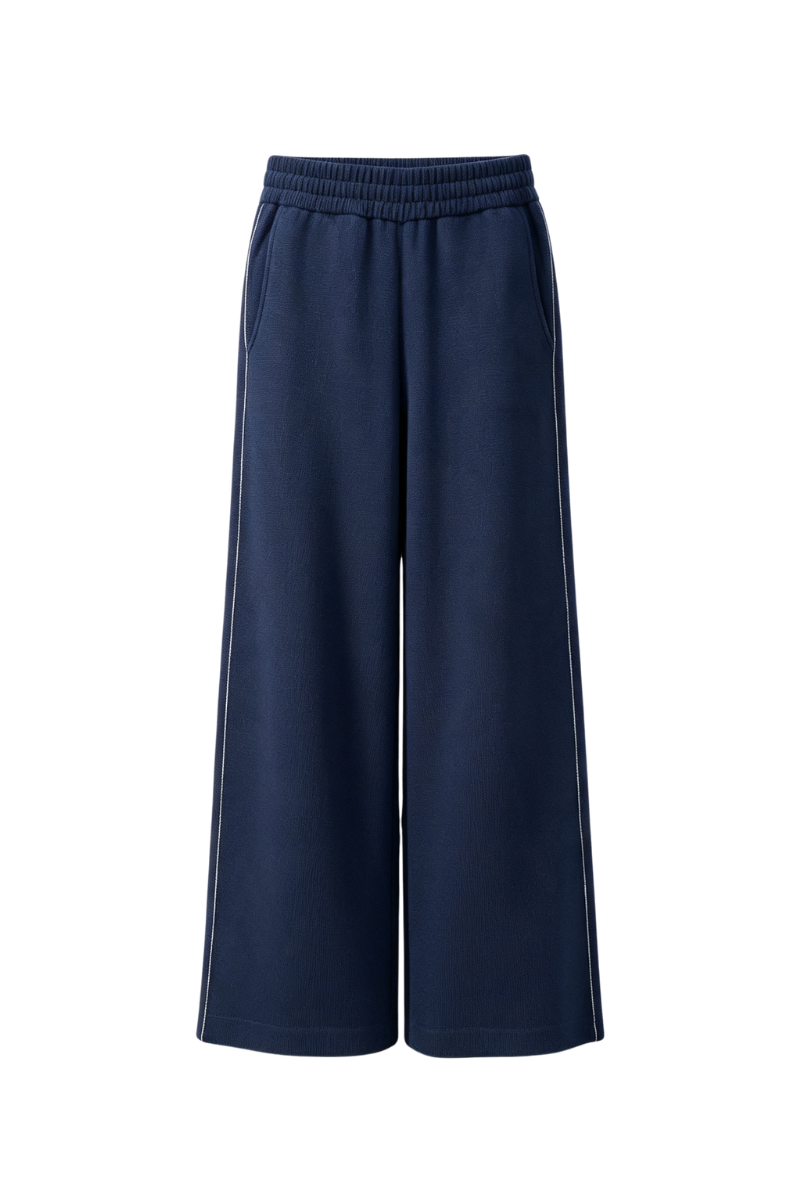 Max Simple Relaxed Wool Trouser Navy MSYY265112N