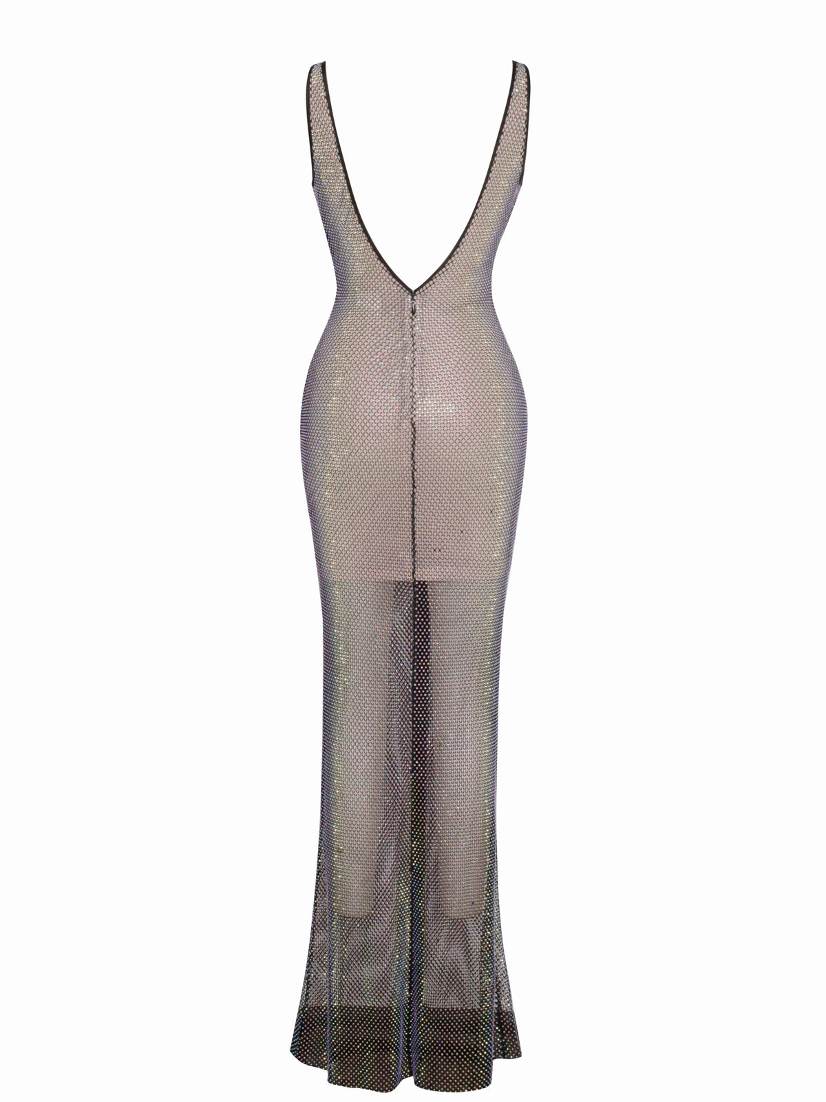 Quiana Mesh Rhinestone Maxi Dress (Archive Sale)