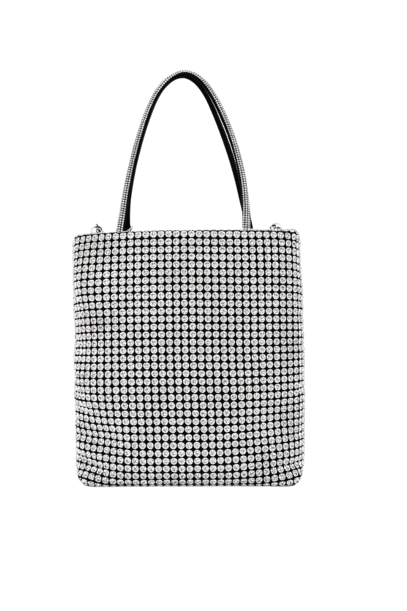 Tory Burch Key Item Crystal Embellished Mini Tote Silver 152420040