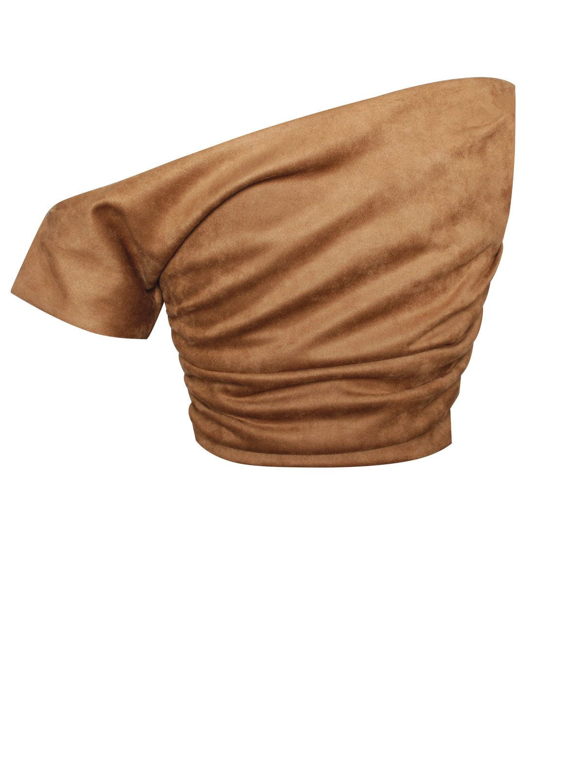 Yara Brown Suede Slash Neck Tank Top (Archive Sale)