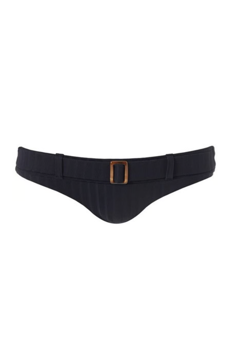 Melissa Odabash Tortola Golden Belted
Bikini Bottom Black Ribbed