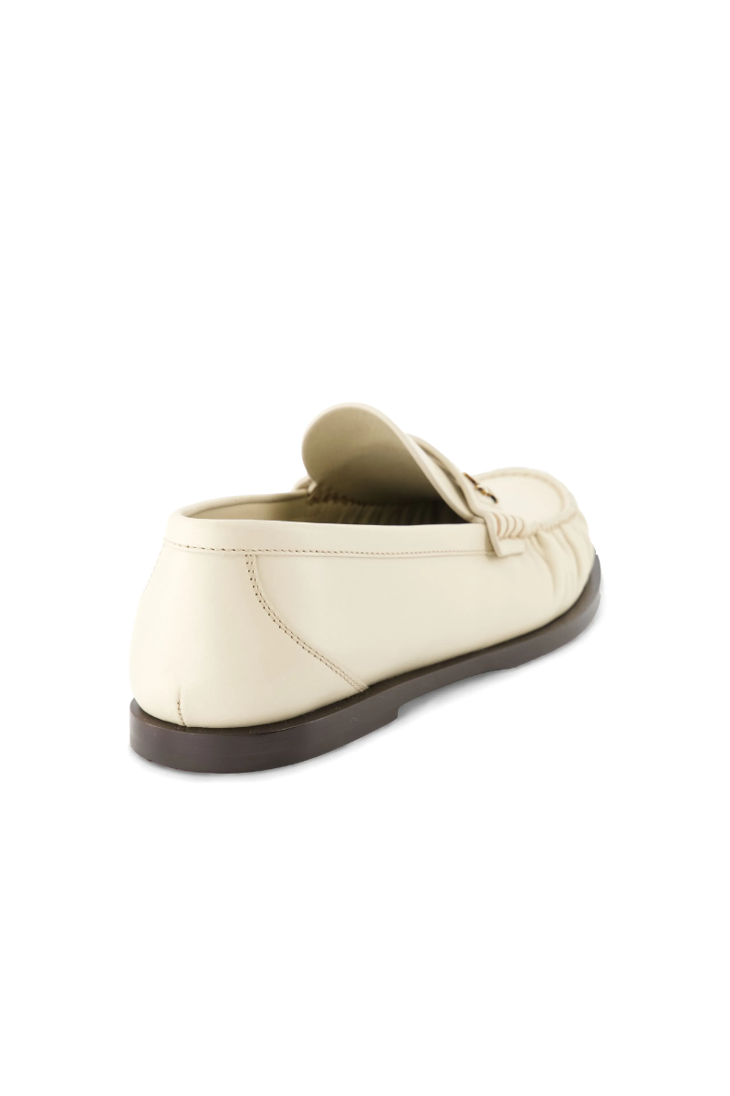 Saint Laurent Logo Loafer_White
