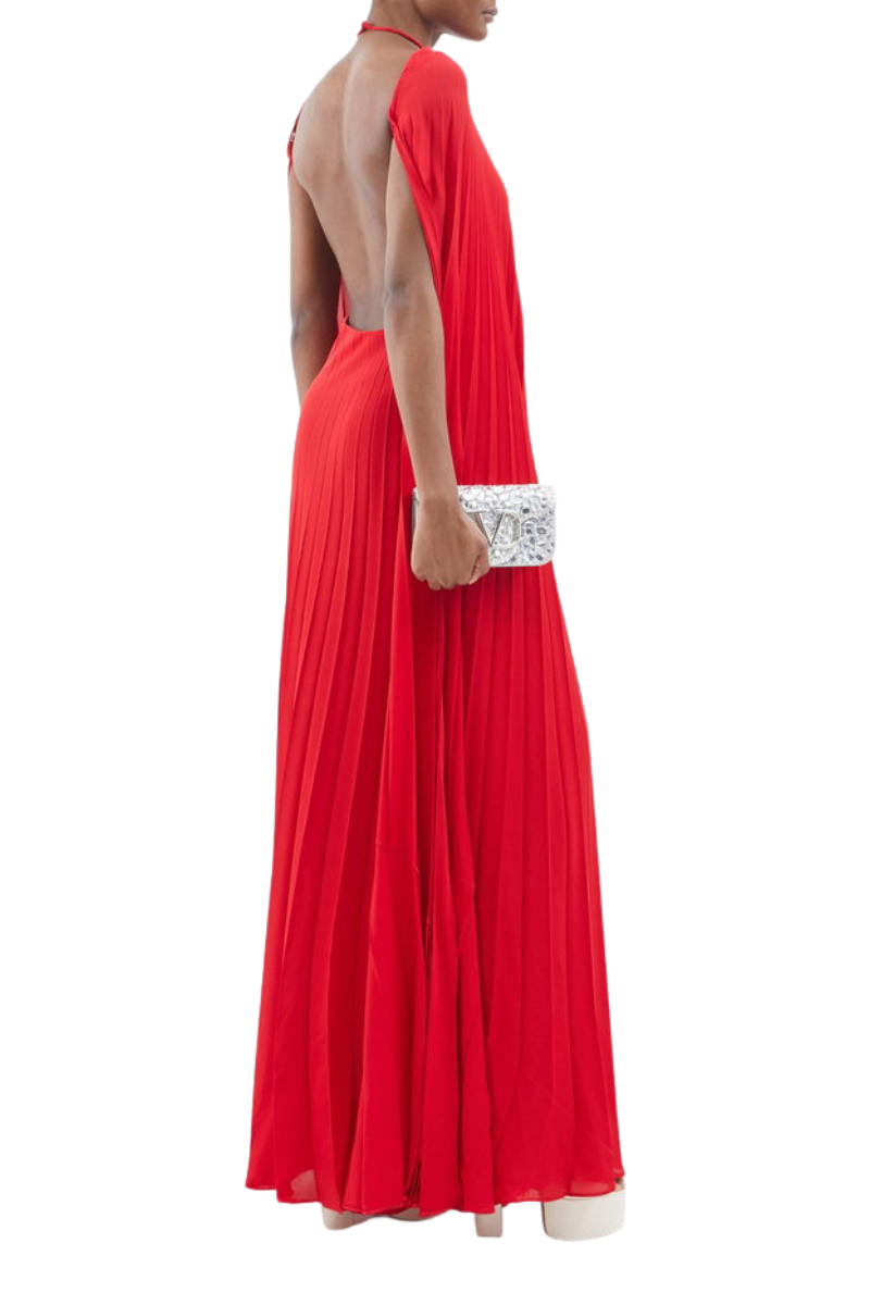 Valentino Silk Dress Rosso  2B0VDF761MH_157