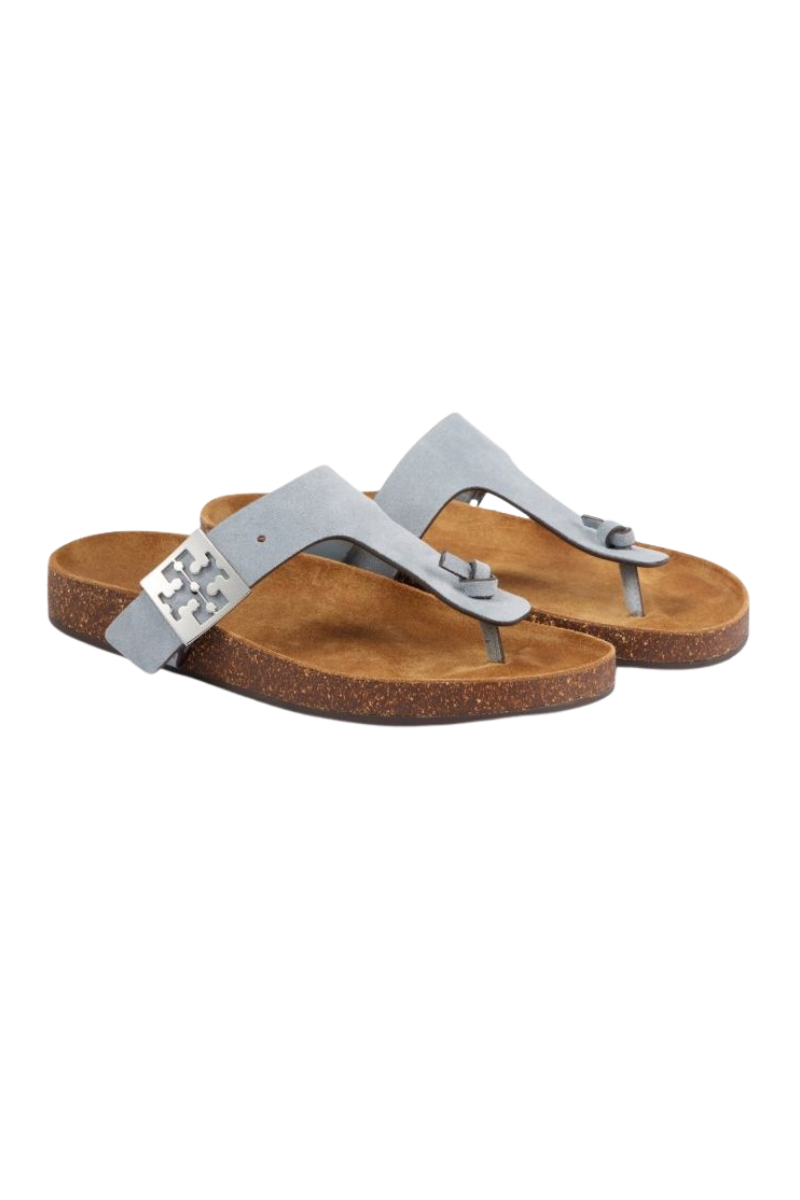 Tory Burch Mellow Thong Sandel Slippers Aria Blue/Avola 150910100