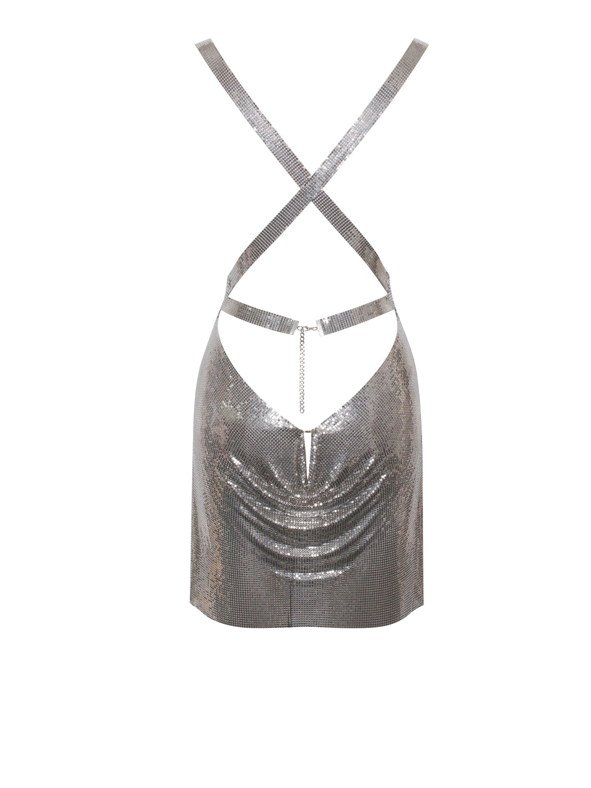 Serenity Silver Copper Mesh Dress (Archive Sale)