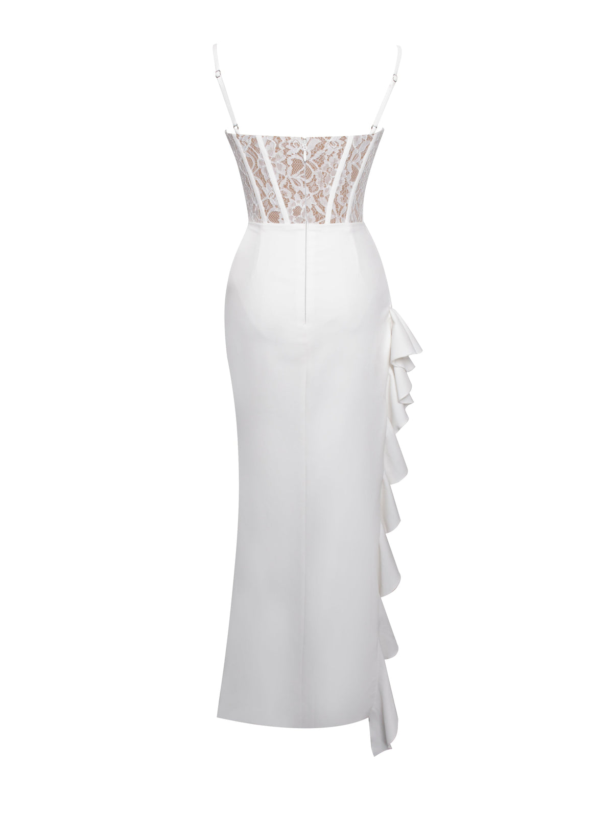 Junia White Lace Corset Maxi Dress (Archive Sale)