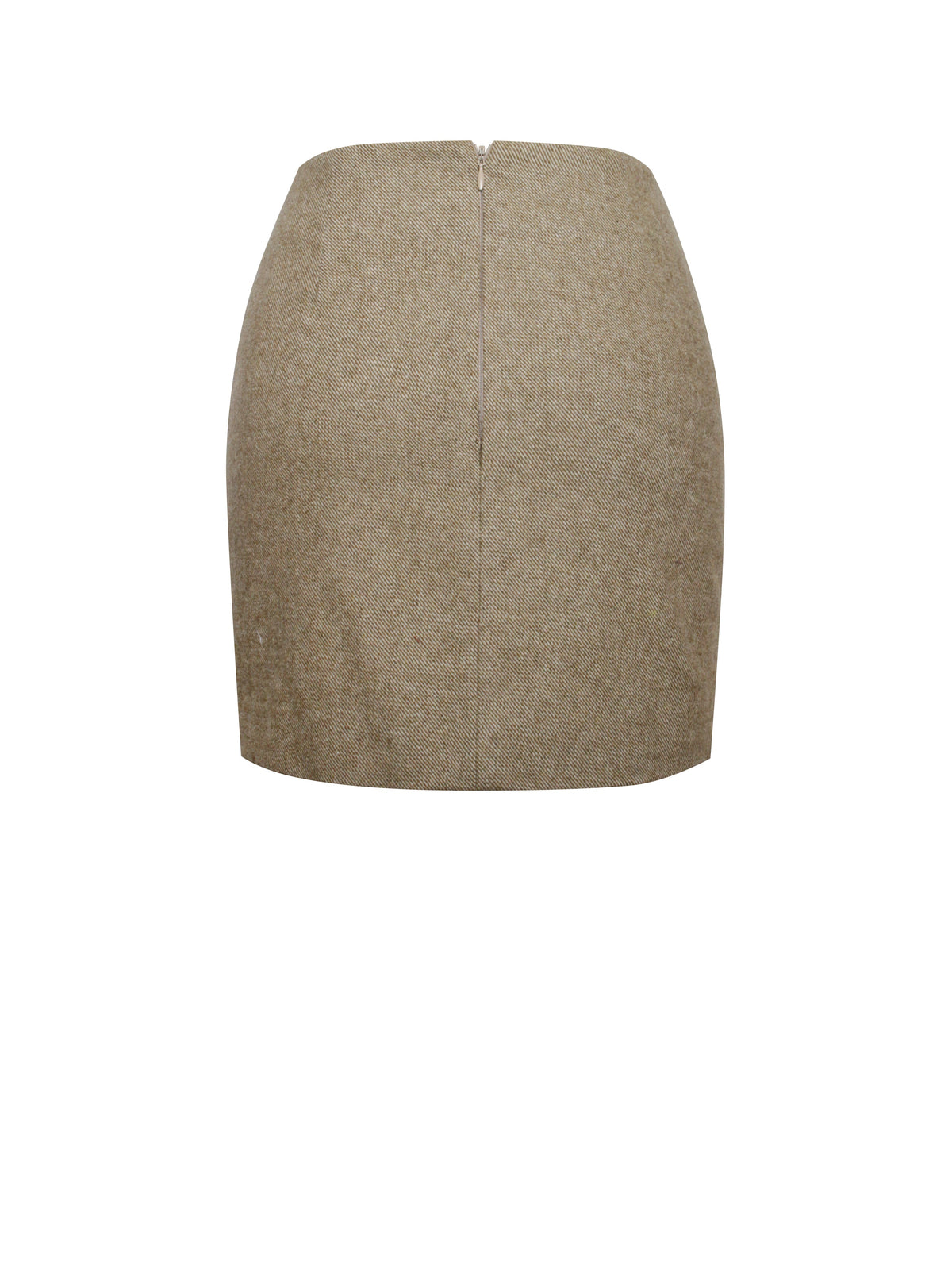 Braylee Vintage Bodycon Twill Wool Blend Mini Skirt (Archive Sale)