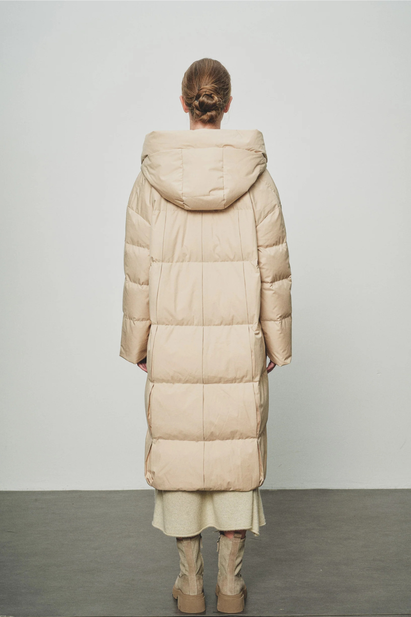 Max Simple Structural Tucks Down Coat Khaki MSJY257114K