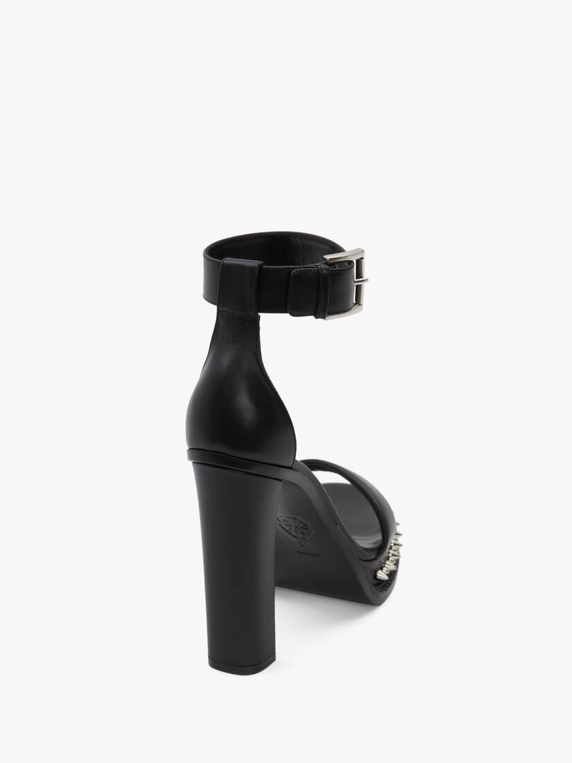 Alexander McQueen  Punk Stud Platform Sandal in Black/silver