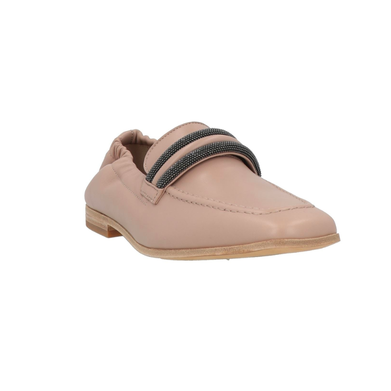 BRUNELLO CUCINELLI Bead-embellished leather loafers