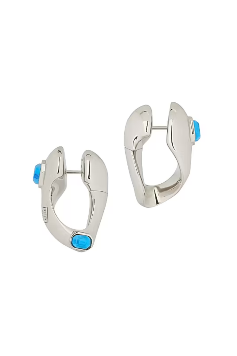 Givenchy Organic Silvery Turquoise Earrings_Turquoise