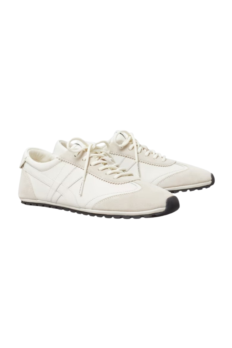Tory Burch Hank Field Sneaker Leather Blanc / Blanc / Calcare 180566-100