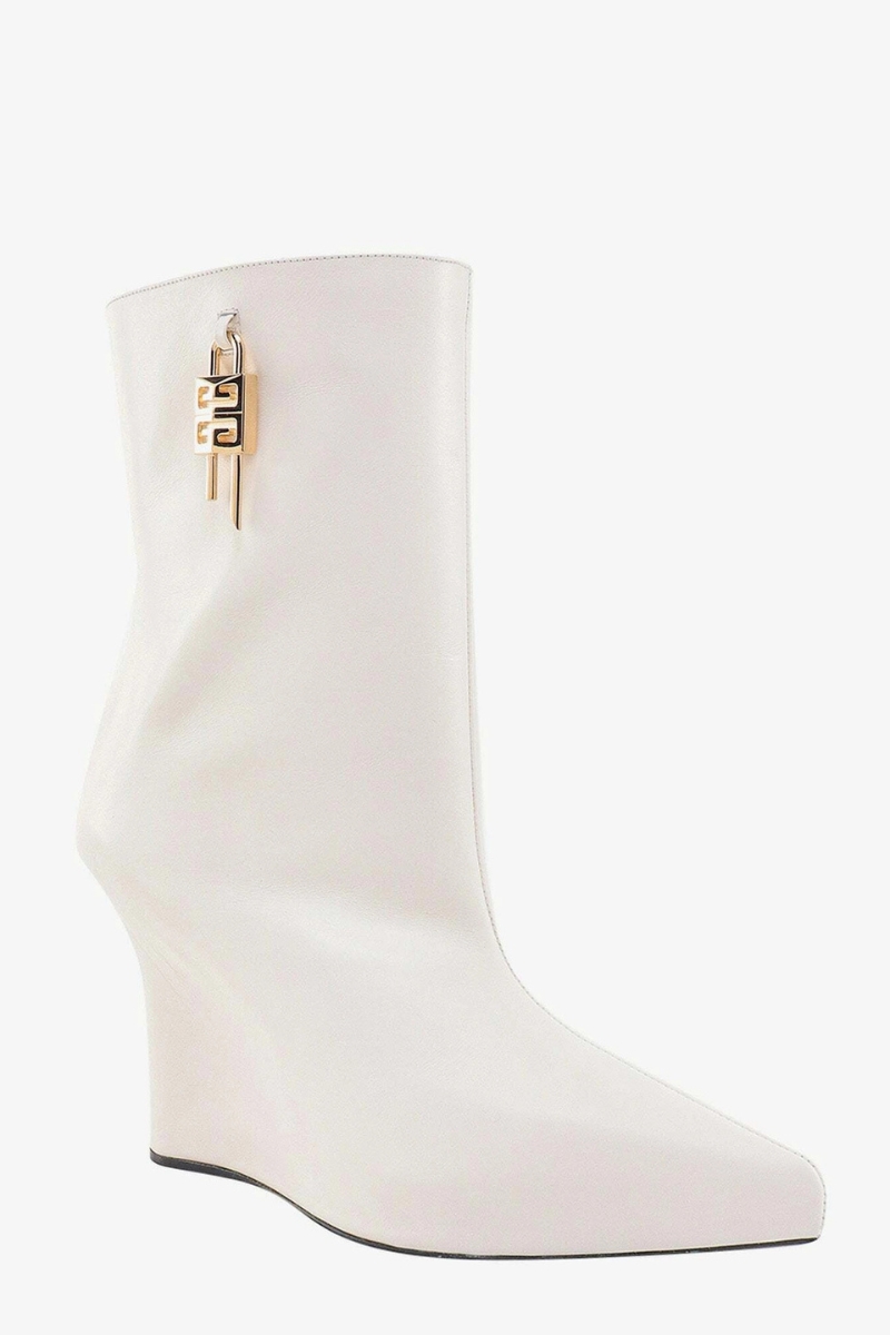 Givenchy G Lock White Women's Ankle Boots